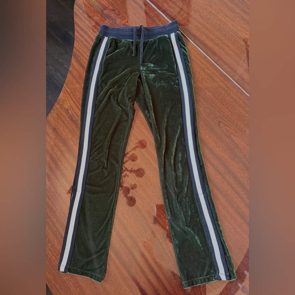 Pam & Gela Deep Emerald Green and Black Track Pants